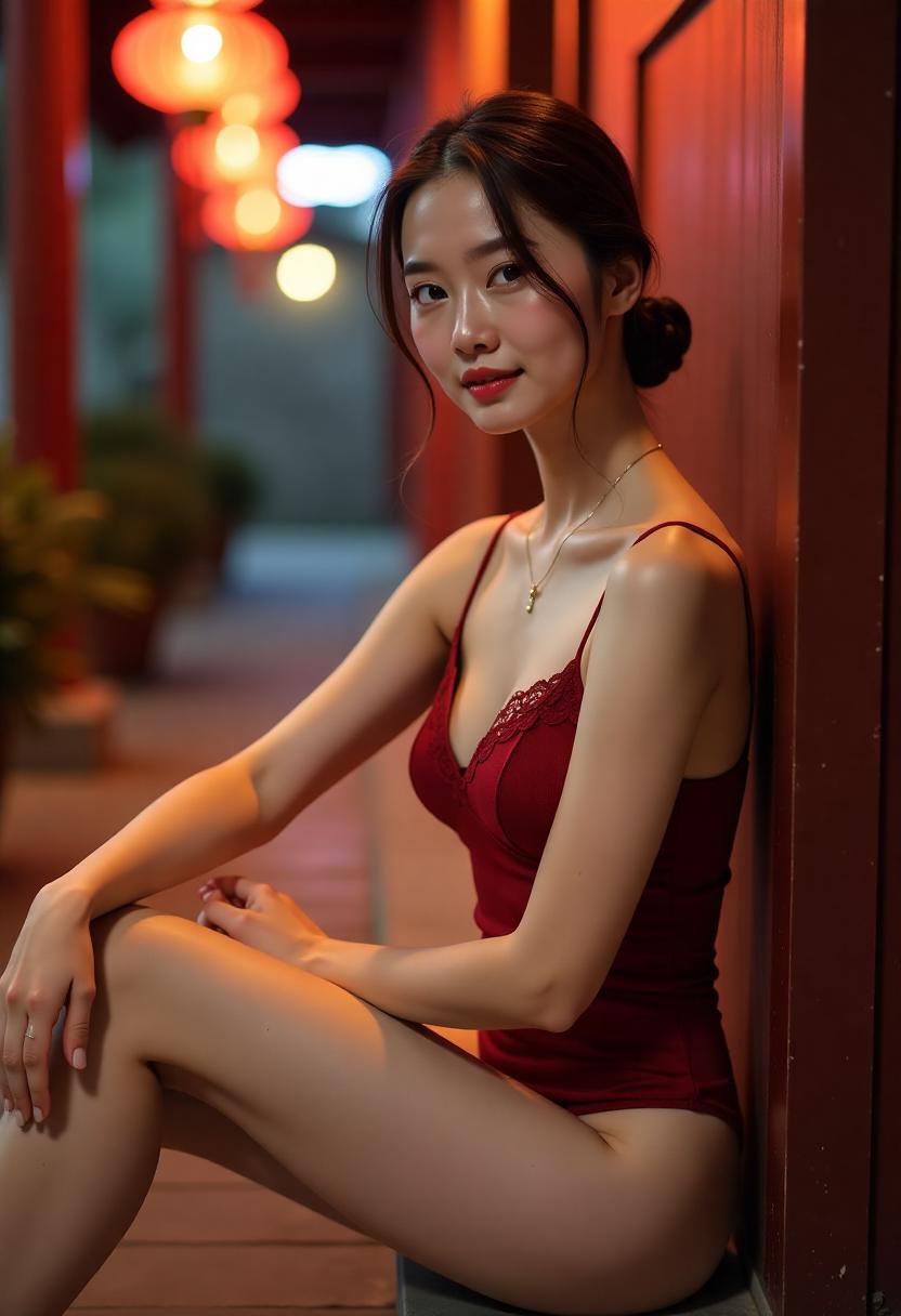 暖灯下的书架一角